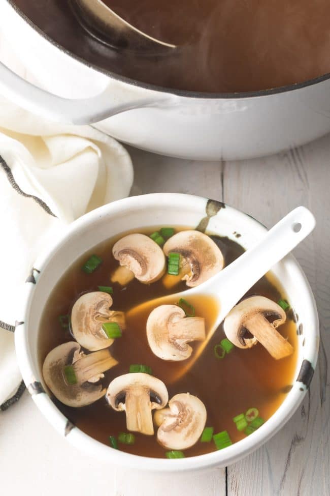 Best Healthy Japanese Clear Soup Recipe #ASpicyPerspective #hibachi #clearsoup #onionsoup