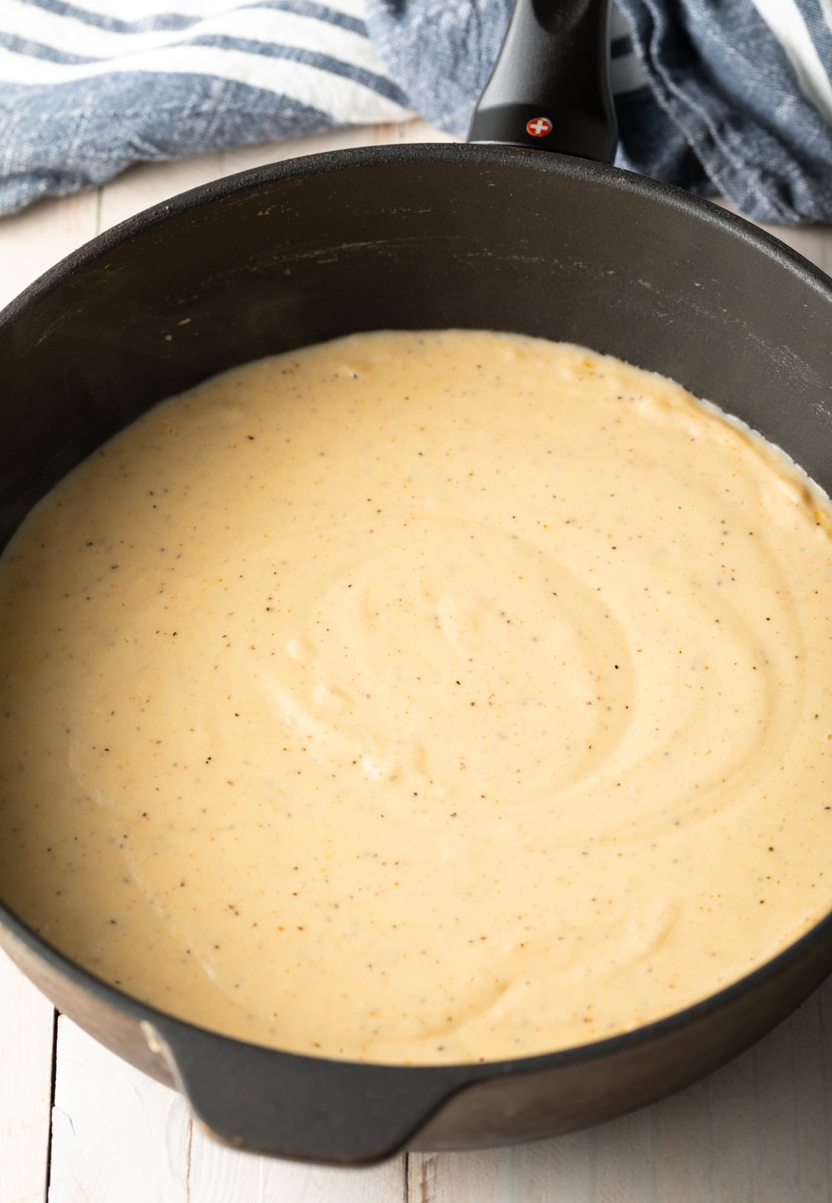 Country gravy in a pot.