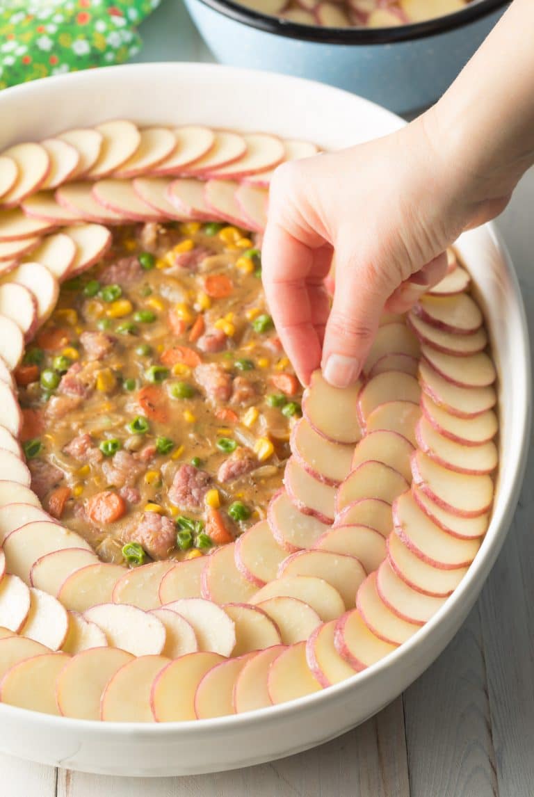 Corned Beef Pot Pie with Scalloped Potato Top A Spicy Perspective