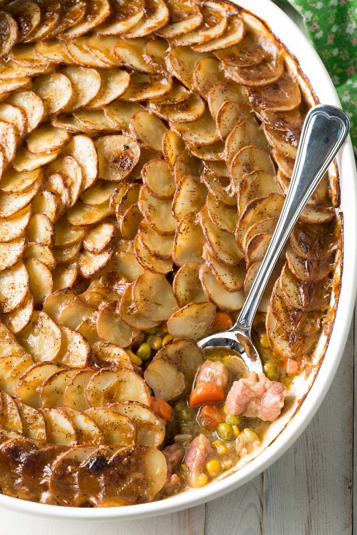 Corned Beef Pot Pie with Scalloped Potato Top A Spicy Perspective