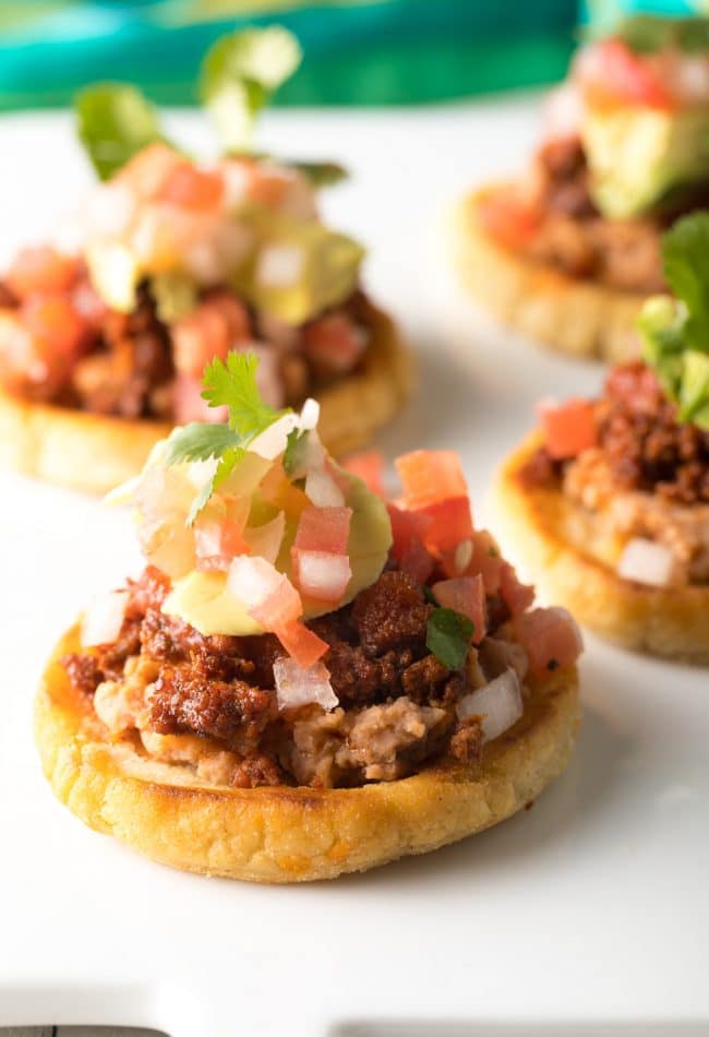 How To Make Mexican Sopes: This easy Authentic Sopes Recipe makes the most amazing Sopes ever! #mexican #cincodemayo #ASpicyPerspective