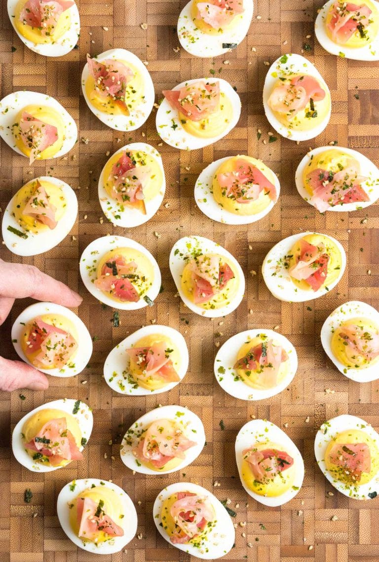 Wasabi Deviled Eggs with Ahi Tuna A Spicy Perspective