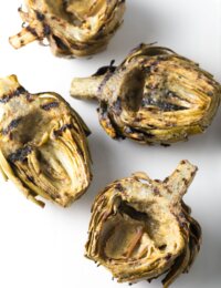 Grilled Artichokes with Miso Butter Recipe #ASpicyPerspective #lowcarb #howto #artichoke