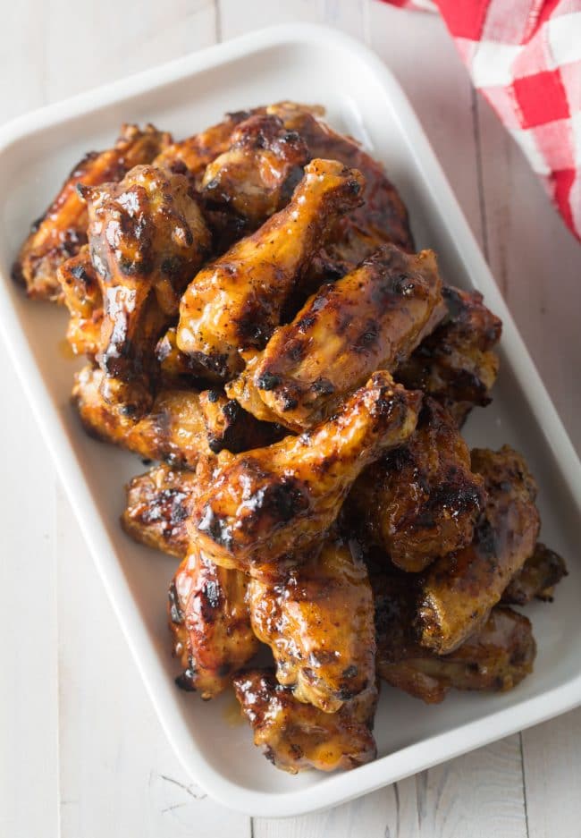Habanero Peach Grilled Wings Recipe #ASpicyPerspective #grilled #wings #chicken #grilling #peach