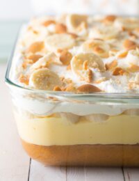 Perfect Layered Banana Pudding Bake Recipe #ASpicyPerspective #easter #bananacake #spring #potluck #picnic