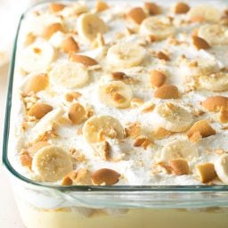 Layered Banana Pudding Bake Recipe #ASpicyPerspective #easter #bananacake #spring #potluck #picnic