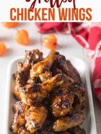 Habanero Peach Grilled Chicken Wings  or BAKED  - 58