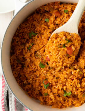 Best 4-Ingredient Spanish Rice Recipe (Mexican Rice - Arroz Rojo) #ASpicyPerspective #rice #mexican #spanish