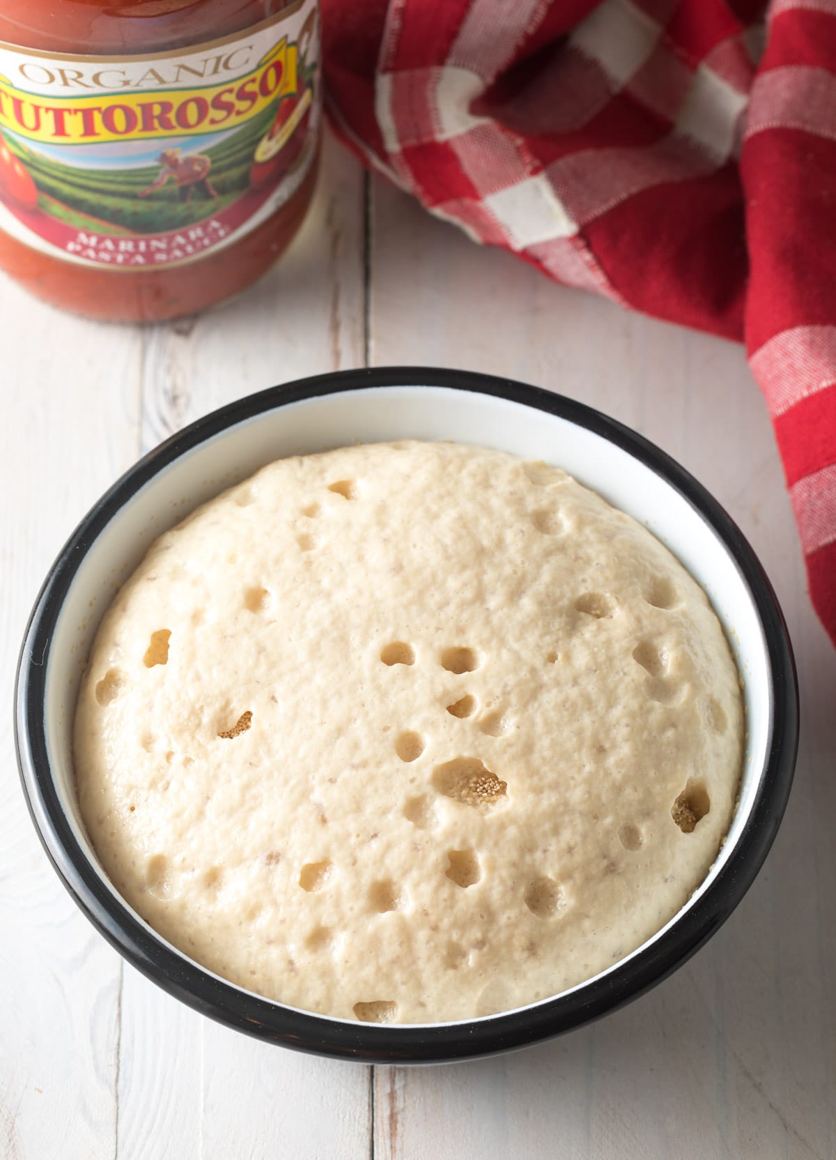 Activated yeast in a bowl.