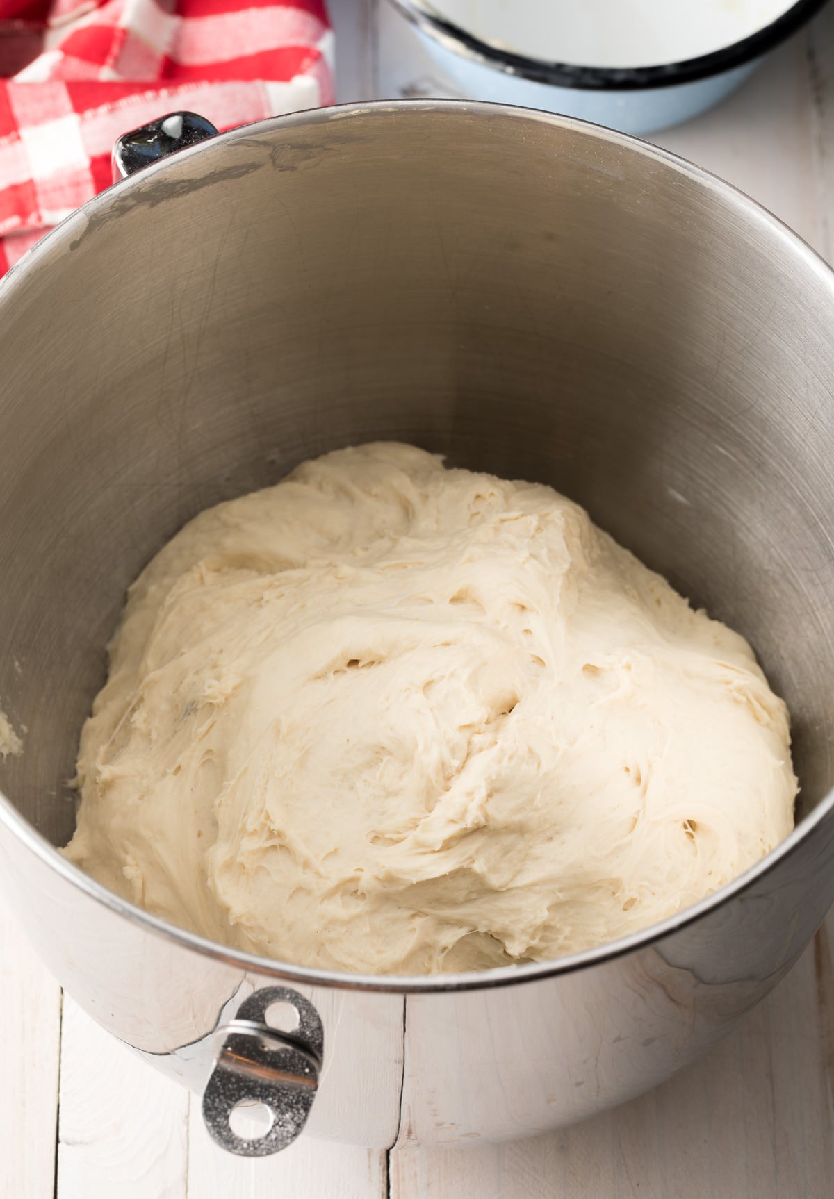Dough in a bowl.