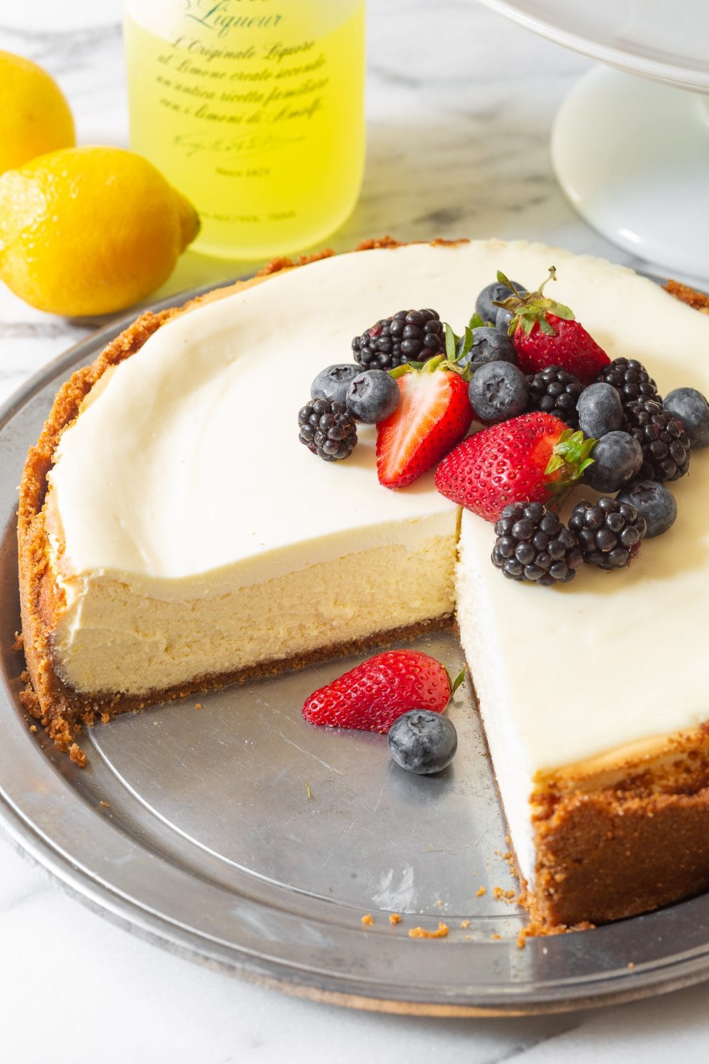 Lemon Cheesecake Recipe (Limoncello Cheesecake) A Spicy Perspective