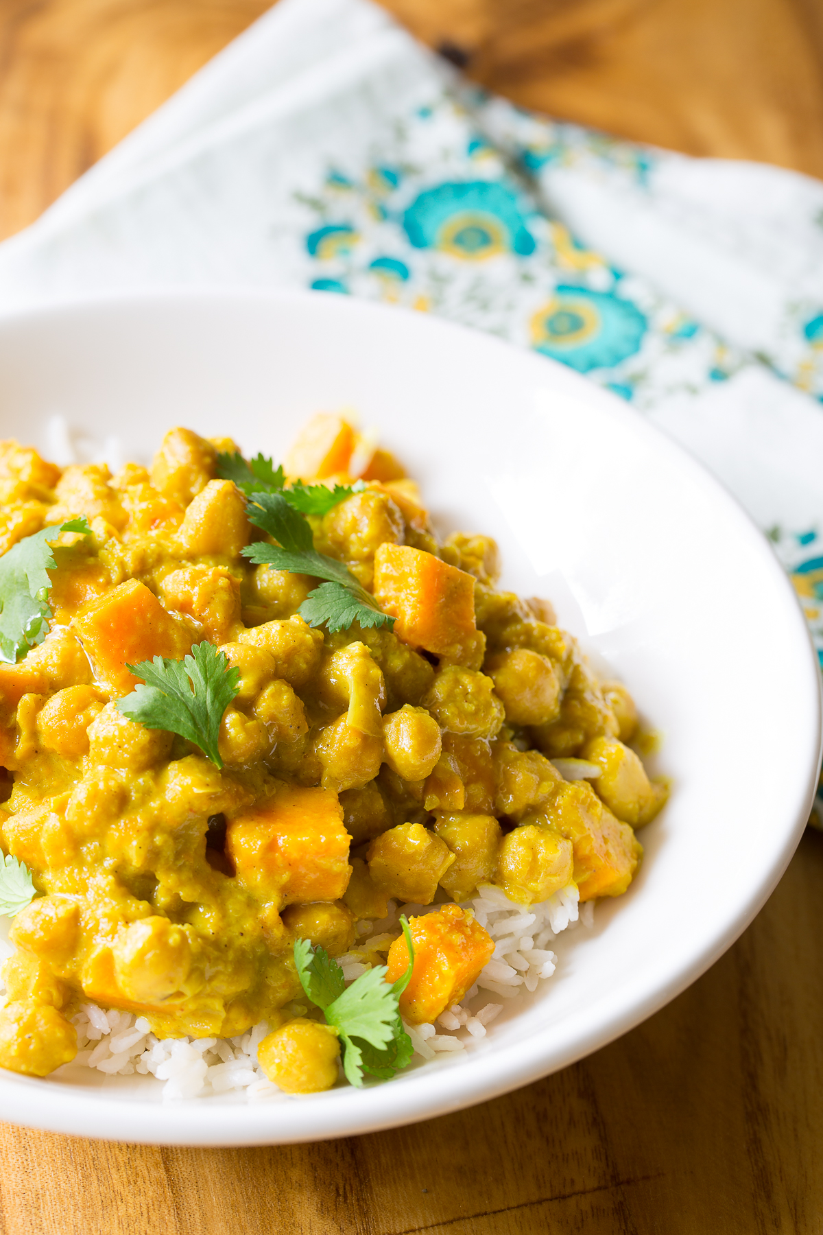 Slow Cooker Chickpea Curry Recipe #ASpicyPerspective #SlowCooker #Crockpot #Chickpea #Curry #ChickpeaCurry #ChickpeaCurryRecipe #CrockpotCurry #IndianCurry #Indian #GlutenFree