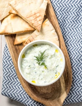 How To Make The Best Tzatziki Sauce (Recipe) #Vegetarian #GlutenFree #LowCarb #Keto