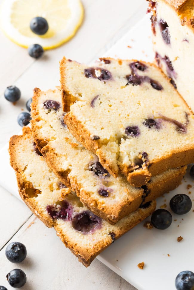 Best Blueberry Lemon Pound Cake Recipe #ASpicyPerspective #cake #blueberry #lemon #poundcake