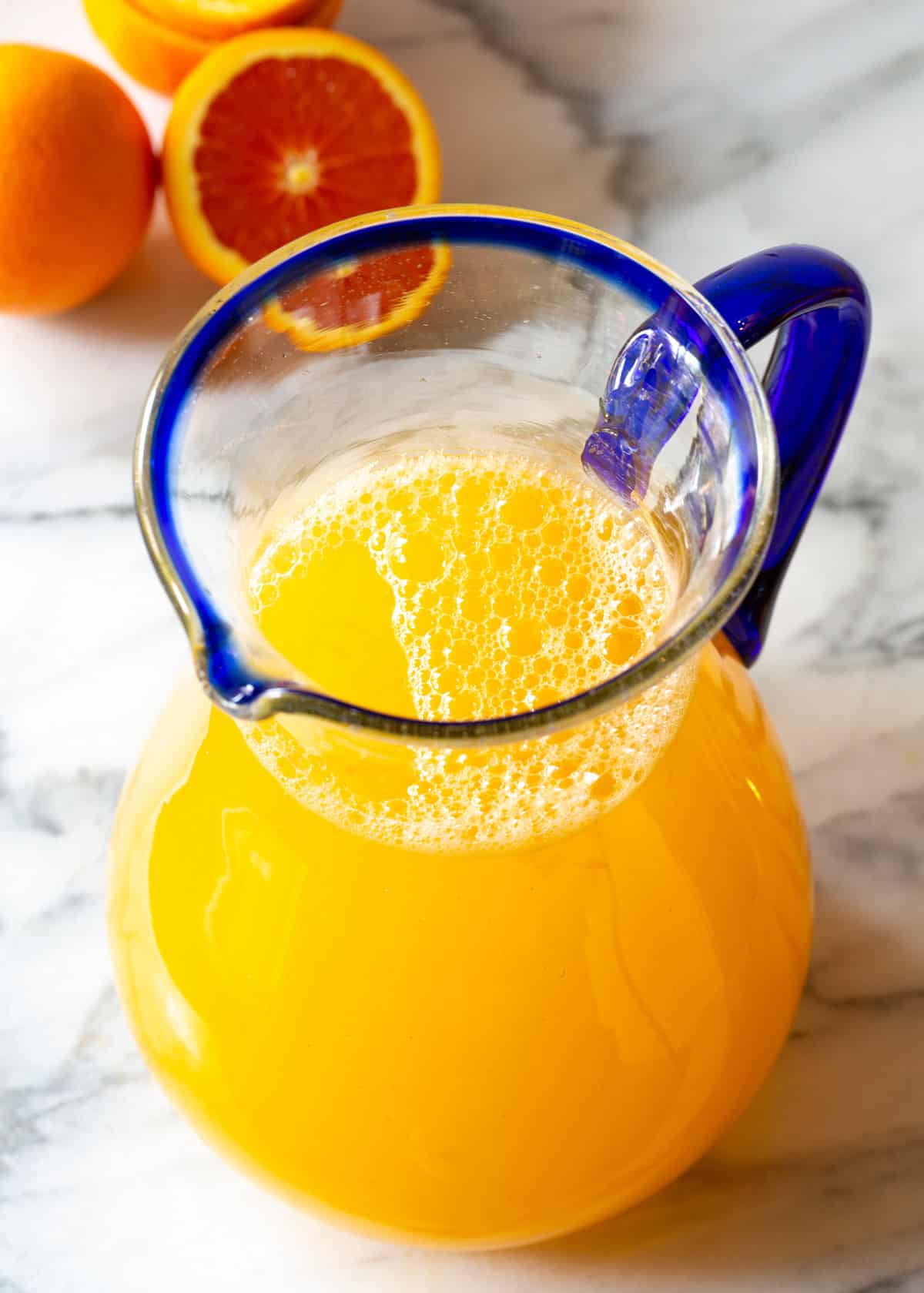 easy southern orangeade in glass jug