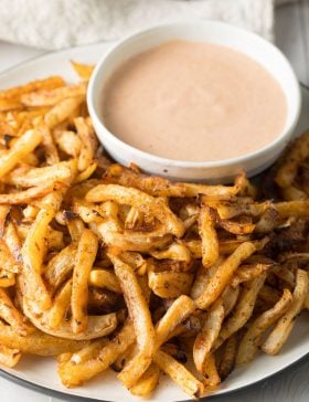 Baked Turnip Fries Recipe #ASpicyPerspective #lowcarb #airfryer #baked #healthy
