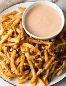 Best Baked Turnip Fries Recipe #ASpicyPerspective #lowcarb #airfryer #baked #healthy