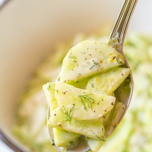 Creamy Cucumber Salad Recipe with Dill (VIDEO) A Spicy Perspective