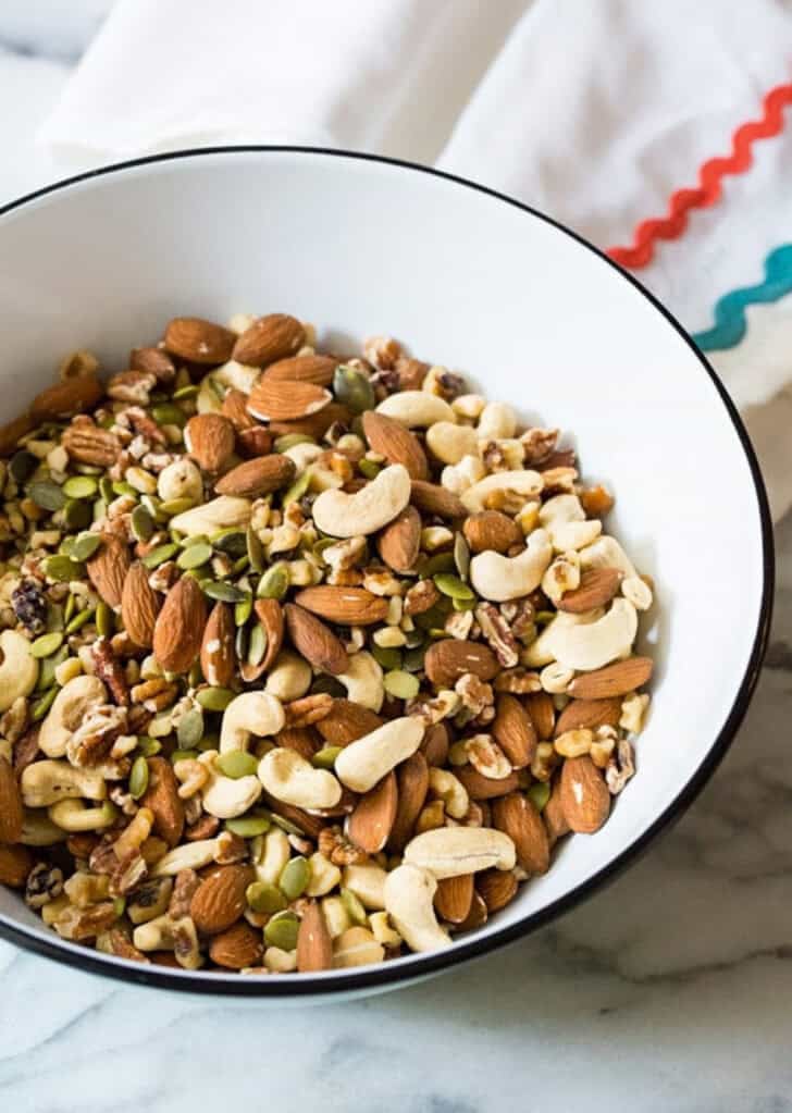 mixed nuts in bowl