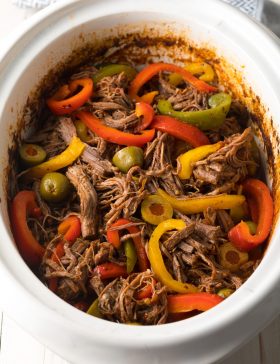 Slow Cooker Ropa Vieja (Cuban Beef Recipe) #ASpicyPerspective #paleo #keto #glutenfree #lowcarb #cuban #beef