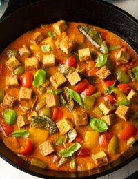 Best Panang Curry Recipe with Crispy Tofu #ASpicyPerspective #vegetarian #curry #thai #tofu #asian #healthy #glutenfree