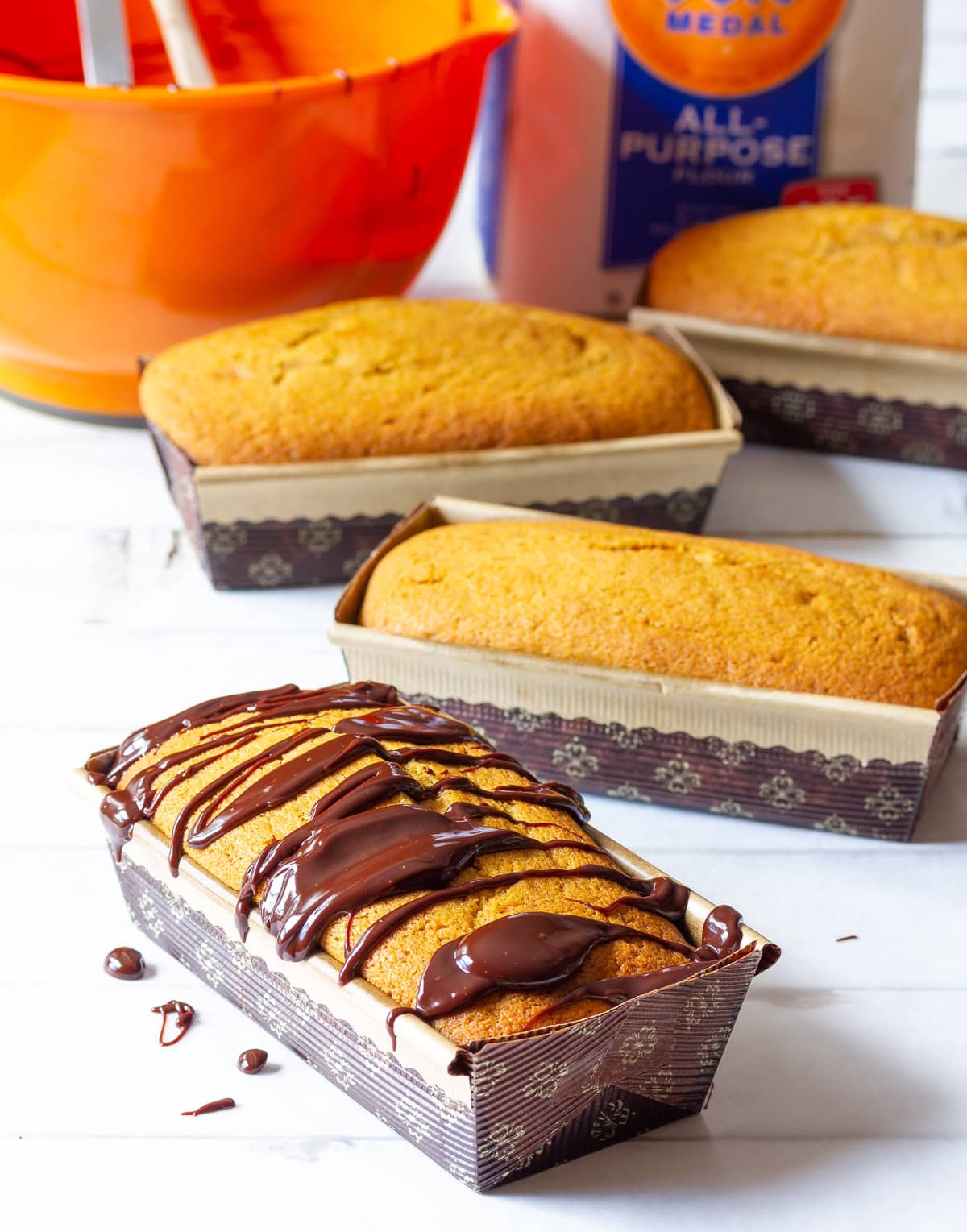 Pumpkin Pound Cake with Chocolate Ganache - 33
