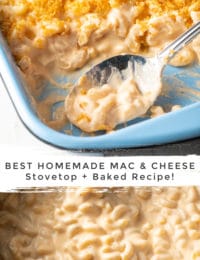 Perfect Homemade Mac and Cheese Recipe #ASpicyPerspective #mac #cheese #best #comfort #fall #holiday #baked #stovetop