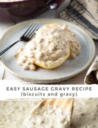 Sausage Gravy Recipe (Biscuits & Gravy!) #ASpicyPerspective #southern #breakfast #holidays #weekend #gravy