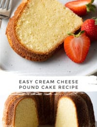 Cream Cheese Pound Cake Recipe #ASpicyPerspective #cake #poundcake #creamcheese #vanilla #ediblegifts #holidays #christmas