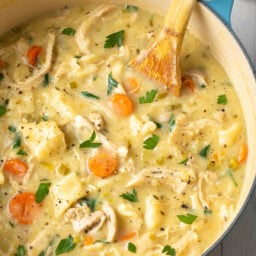 Homemade Chicken and Dumplings Recipe #ASpicyPerspective #easy #comfortfood #southern #dumplings #chicken #crockpot #slowcooker #instantpot