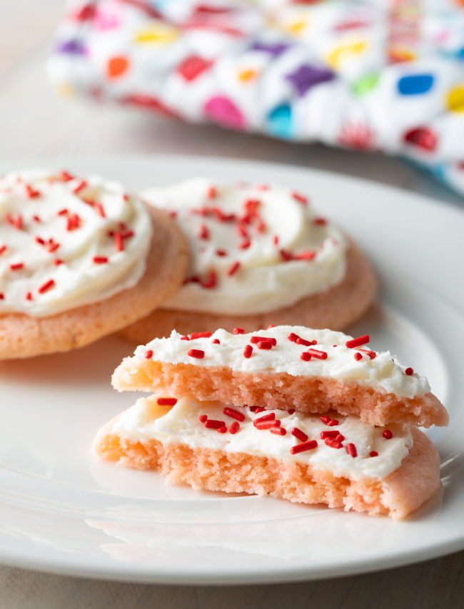 Soft Peppermint Sugar Cookies Recipe with Easy Cookie Frosting! #ASpicyPerspective #cookies #sugarcookies #peppermint #mint #holidays #christmas #cookie