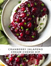 Spicy Cranberry Jalapeno Cream Cheese Dip Recipe #ASpicyPerspective #dip #party #snack #cranberry #creamcheese #appetizer #holiday #christmas