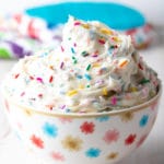 Homemade Funfetti Frosting Recipe #ASpicyPerspective #frosting #fromscratch #party #cake #vanilla #birthday #sprinkles