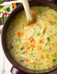 Creamy Parmesan Chicken and Rice Soup