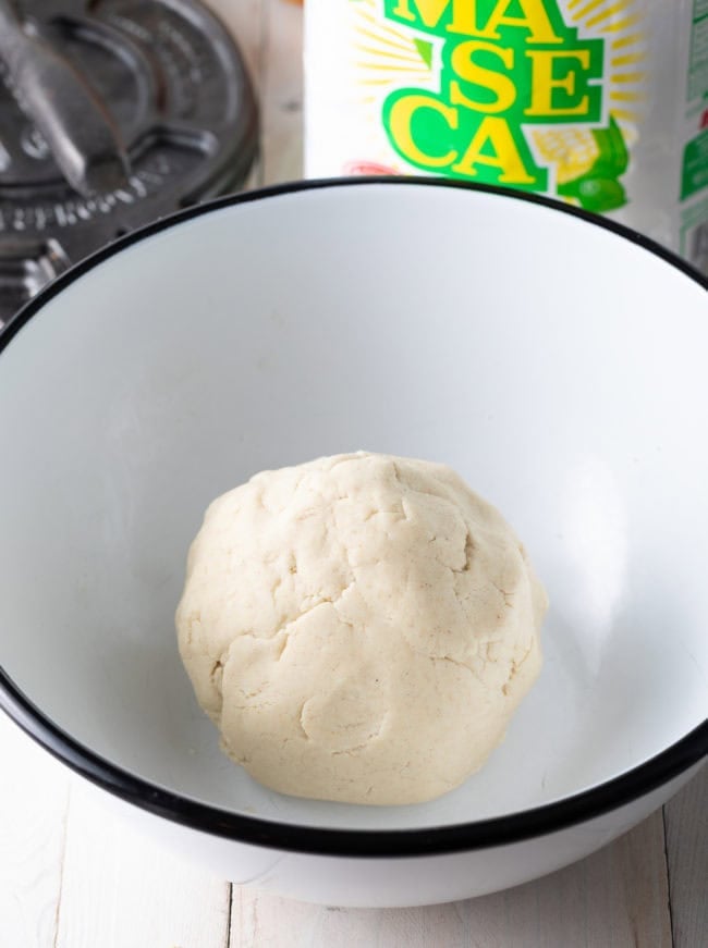 Ball of tortilla dough. 