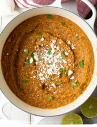 The BEST Refried Beans Recipe from canned OR dried beans! This Easy Refried Beans Recipe can also be made in the Instant Pot. #ASpicyPerspective #beans #mexican #canned #dried #instantpot