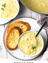 Perfect Potato Soup #ASpicyPerspective #potato #potatoes #soup #best #easy #creamy #vegetarian #glutenfree #parmesan #comfortfood