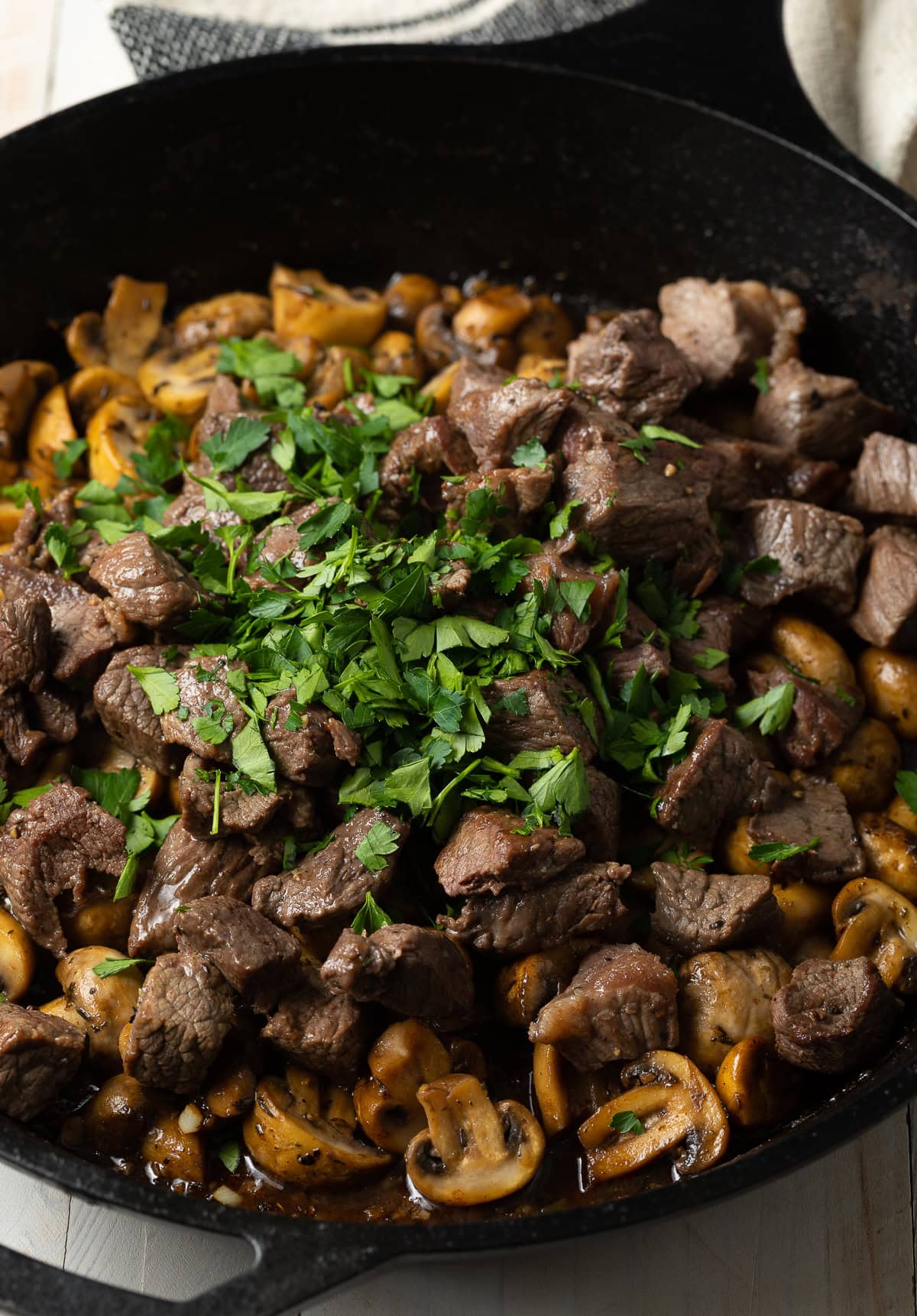 Skillet Steak Bites with Mushrooms A Spicy Perspective