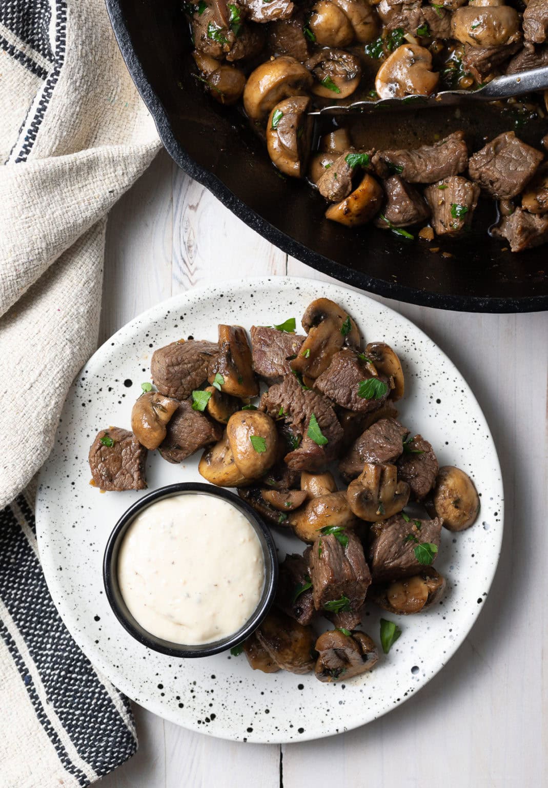 Skillet Steak Bites with Mushrooms A Spicy Perspective