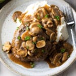 Chopped Steak with Mushroom Gravy Recipe - How to Make Steak Patties with Brown Gravy, Onions, and Mushrooms, Texas-style!
