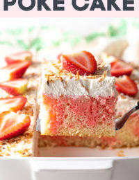 Strawberry Colada Jello Poke Cake Recipe  VIDEO  - 49