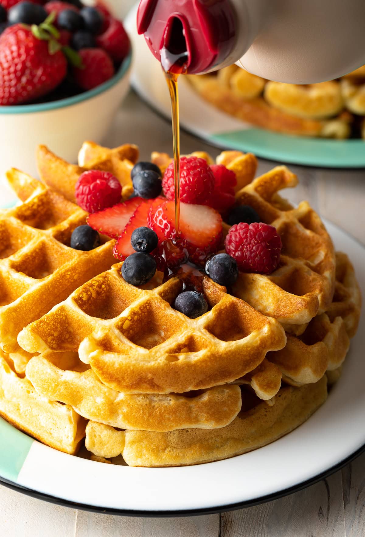 Simple And Easy Waffle Recipe Fluffycrispy Waffles A Spicy Perspective