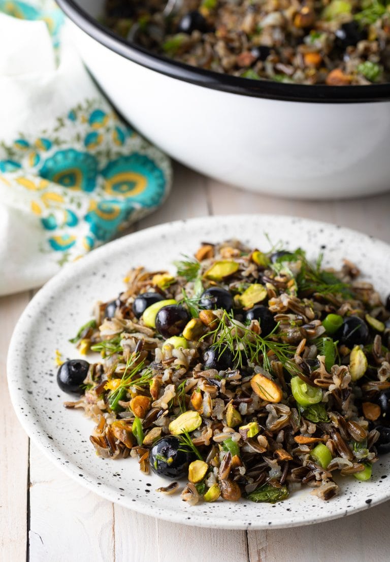 Wild Rice Salad with Blueberries and Herbs A Spicy Perspective