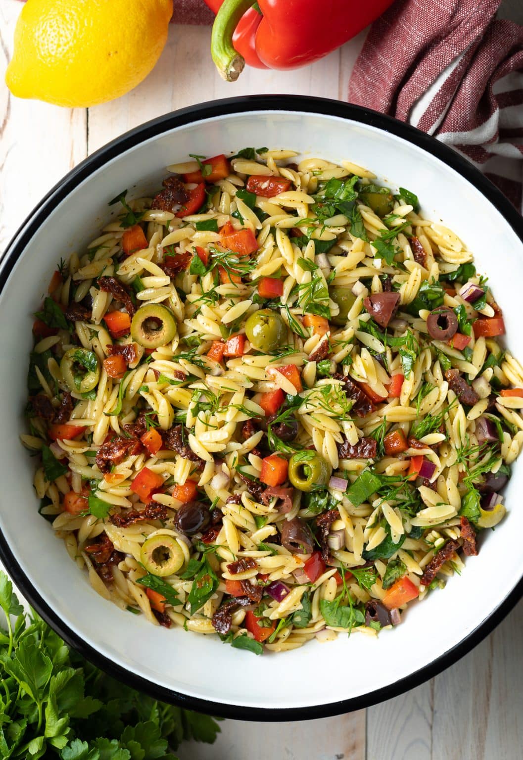 Greek Orzo Pasta Salad With Lemon Vinaigrette A Spicy Perspective
