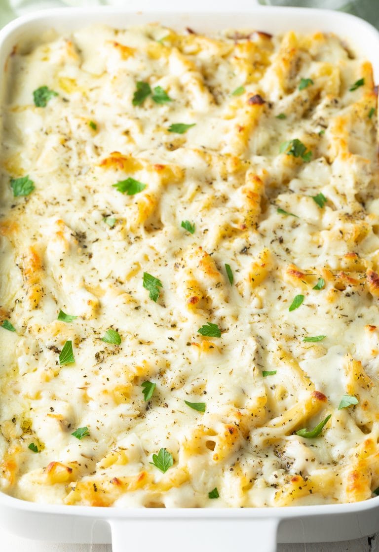 Cheesy Chicken Alfredo Pasta Bake A Spicy Perspective
