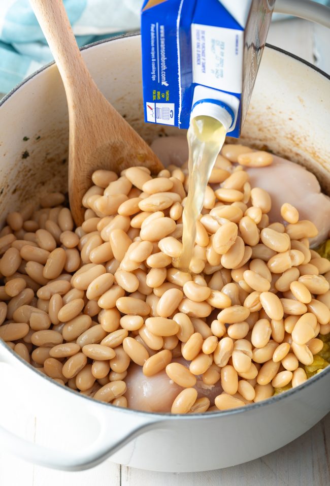 white beans and broth
