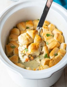 Crock pot chicken pot pie soup.