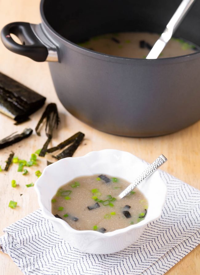 Single serving of this japanese soup that is comfort in a cup 
