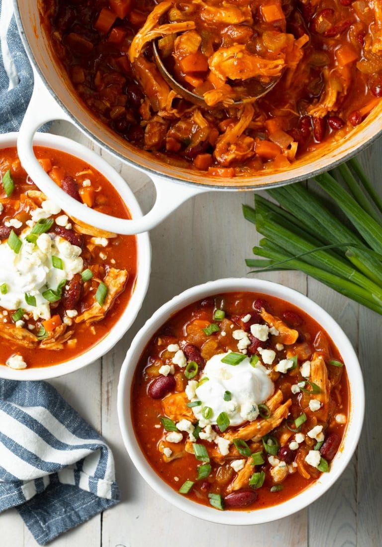 Buffalo Chicken Chili Recipe (3 Ways!) A Spicy Perspective