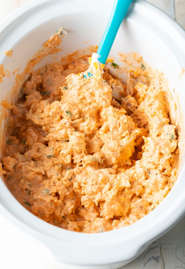 cheesy slow cooker chicken dip